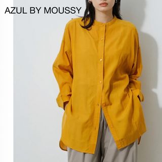 アズールバイマウジー(AZUL by moussy)のAZUL BY MOUSSY  ドロップショルダーバンドネックシャツ(シャツ/ブラウス(長袖/七分))