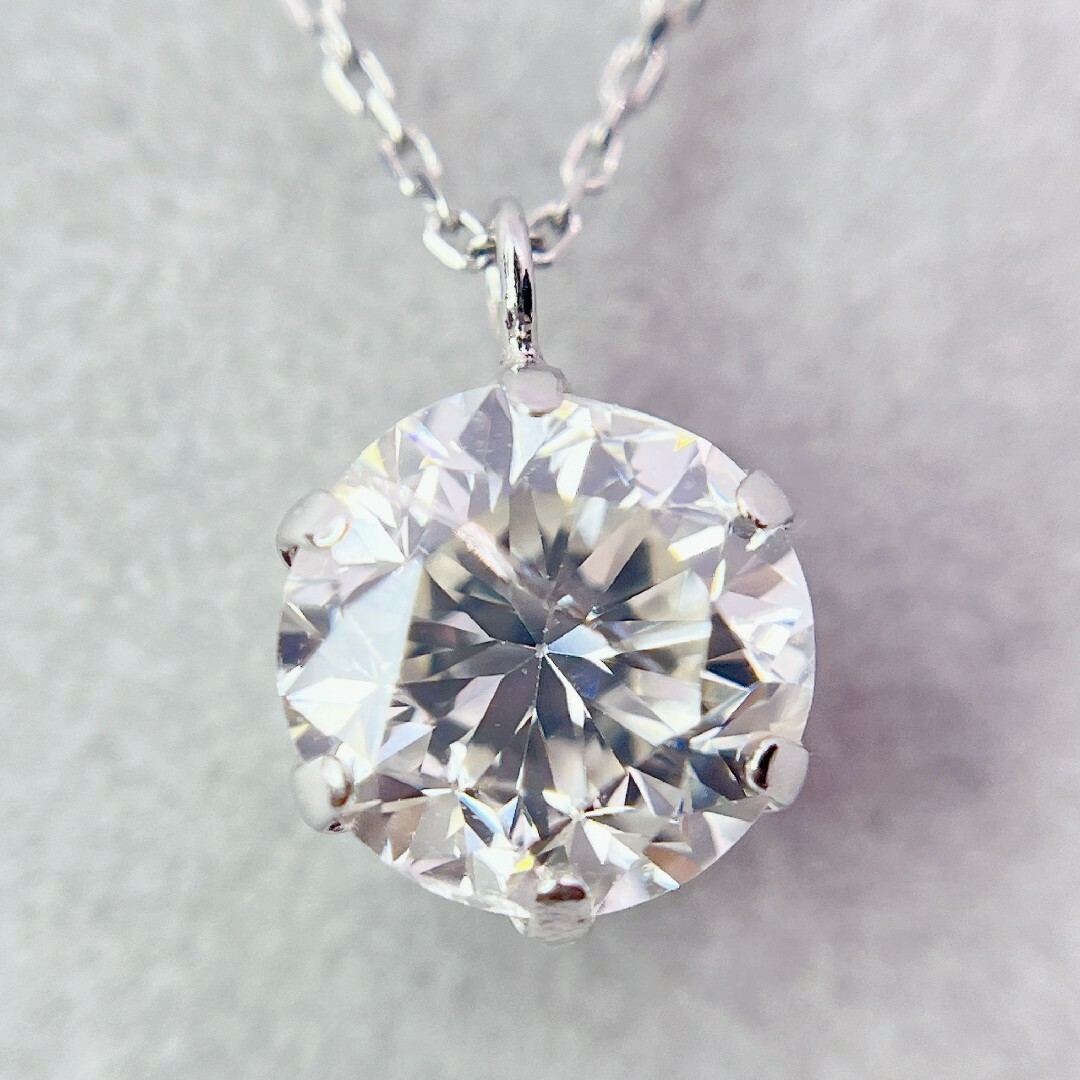 Tキラキラshop 天然ダイヤモンド 1.048ct  プラチナ ネックレス レディースのアクセサリー(ネックレス)の商品写真