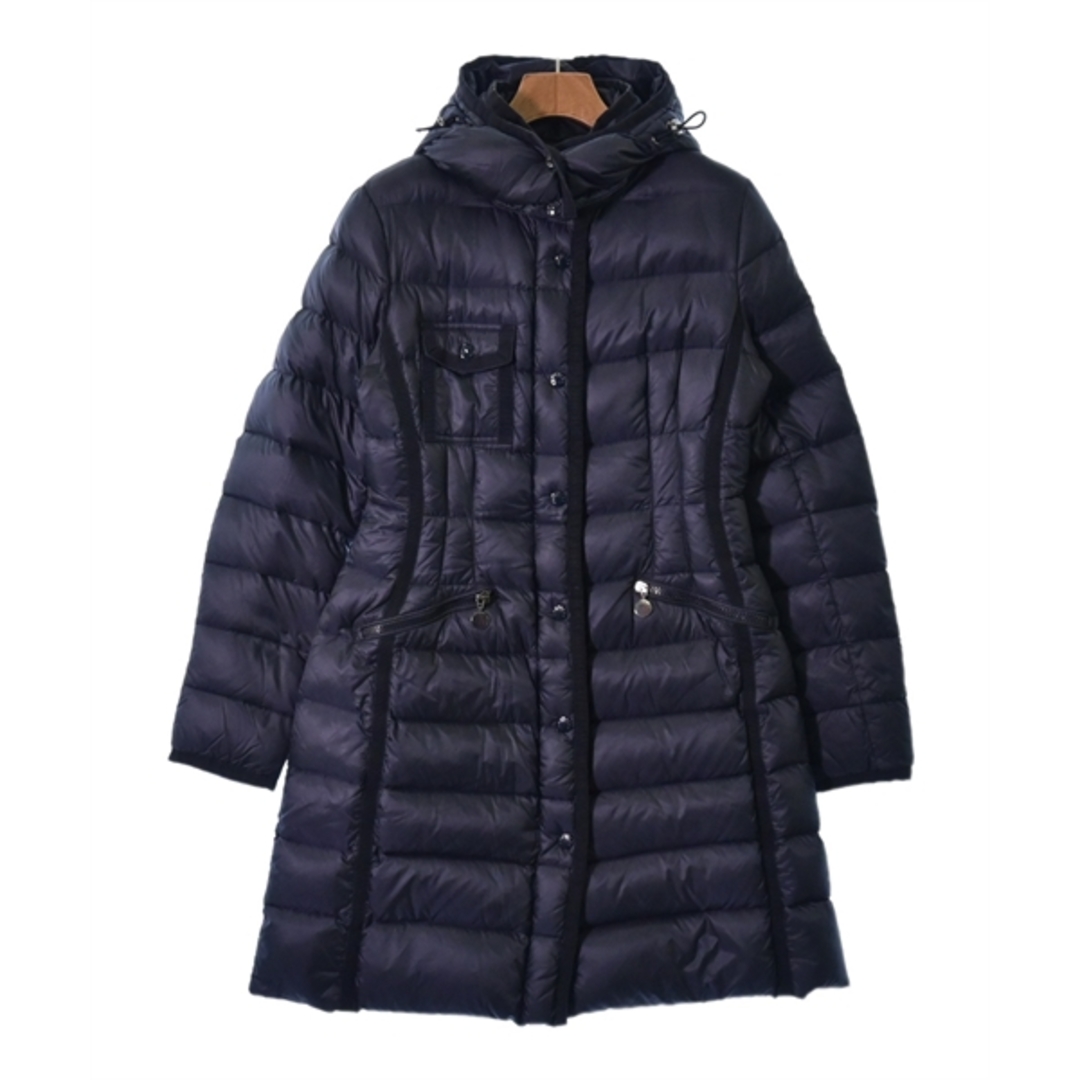 MONCLER(モンクレール)のMONCLER モンクレール ダウンコート 1(S位) 紺 【古着】【中古】 レディースのジャケット/アウター(ダウンコート)の商品写真