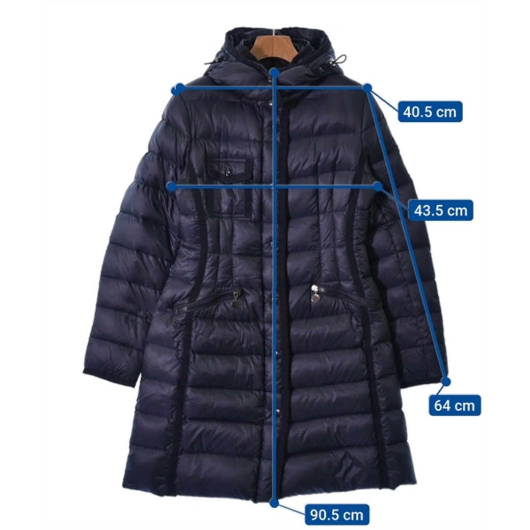 MONCLER(モンクレール)のMONCLER モンクレール ダウンコート 1(S位) 紺 【古着】【中古】 レディースのジャケット/アウター(ダウンコート)の商品写真