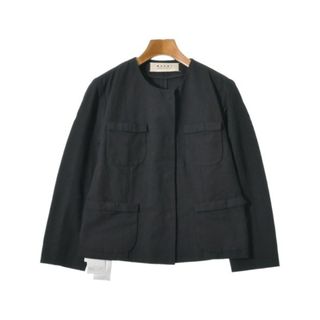 MARNI マルニ ノーカラージャケット 40(M位) 黒 【古着】【中古】