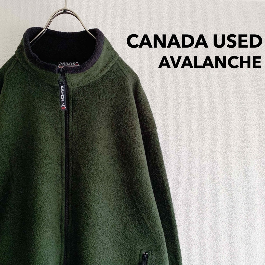 古着 カナダ製 “AVALANCHE” Fleece Jacket / グリーン メンズのジャケット/アウター(ブルゾン)の商品写真