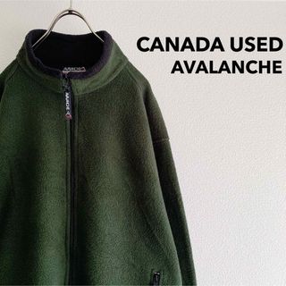 古着 カナダ製 “AVALANCHE” Fleece Jacket / グリーン(ブルゾン)