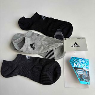 アディダス(adidas)のアディダス　靴下　ソックス　スニーカーソックス　ショート靴下　3足セット(ソックス)