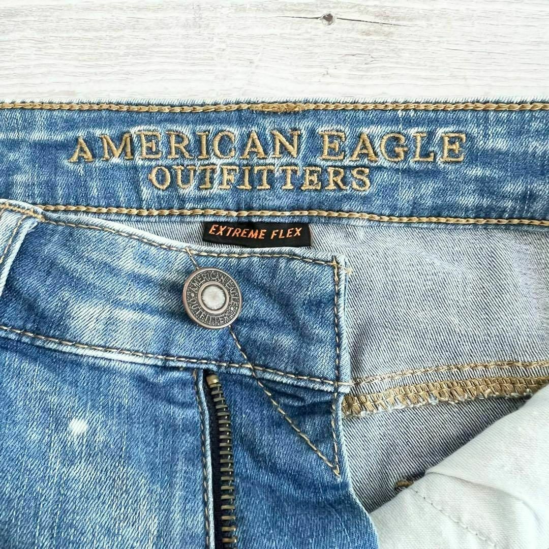 American Eagle(アメリカンイーグル)のアメリカンイーグル スーパースキニー デニムパンツ ジーンズ ダメージ加工 メンズのパンツ(デニム/ジーンズ)の商品写真