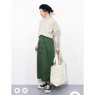 アズールバイマウジー(AZUL by moussy)のAZUL by moussy ツイルトレンチスカート(ロングスカート)