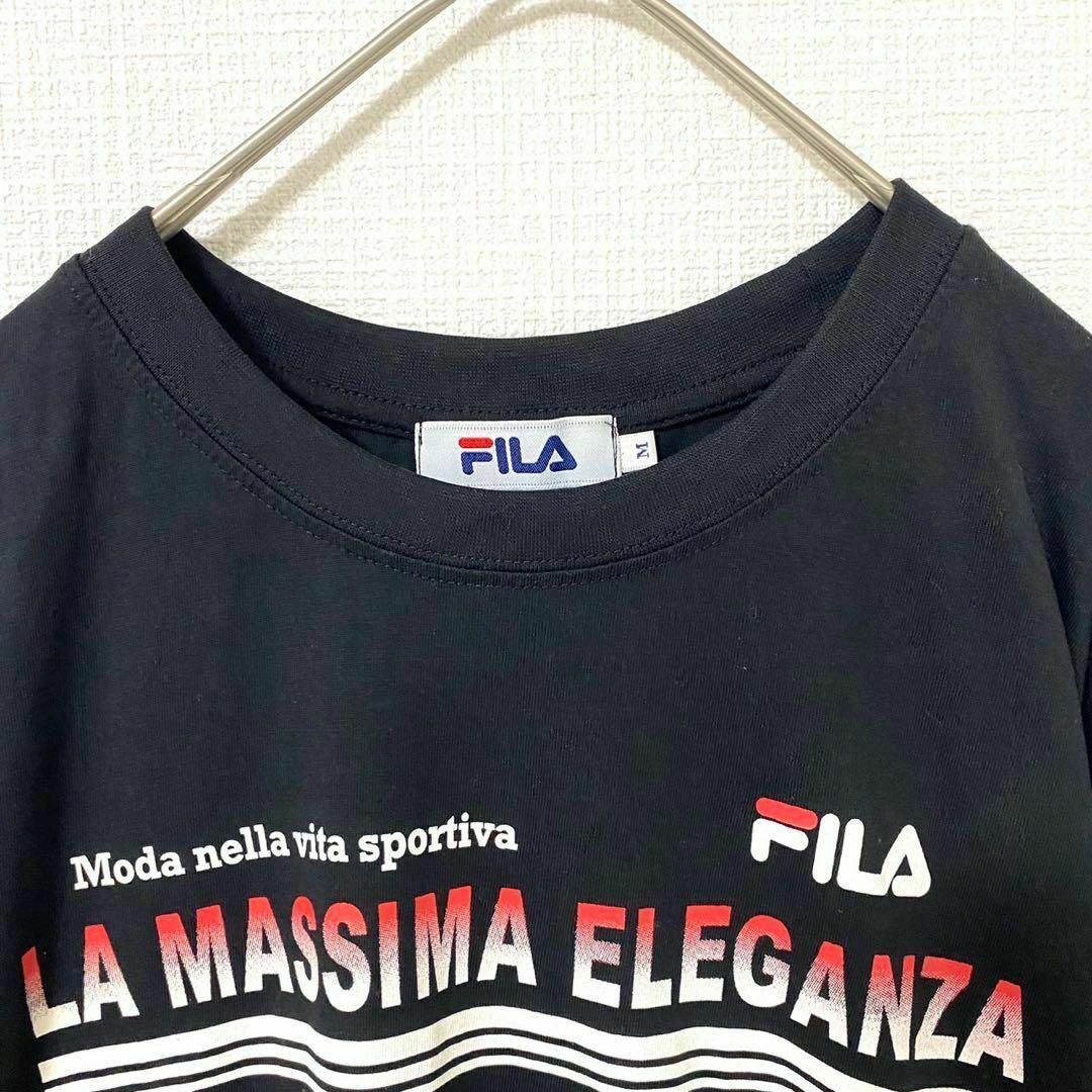 FILA(フィラ)のTシャツ 半袖 フィラ プリントロゴ 刺繍ロゴ M 綿 コットン メンズのトップス(Tシャツ/カットソー(半袖/袖なし))の商品写真