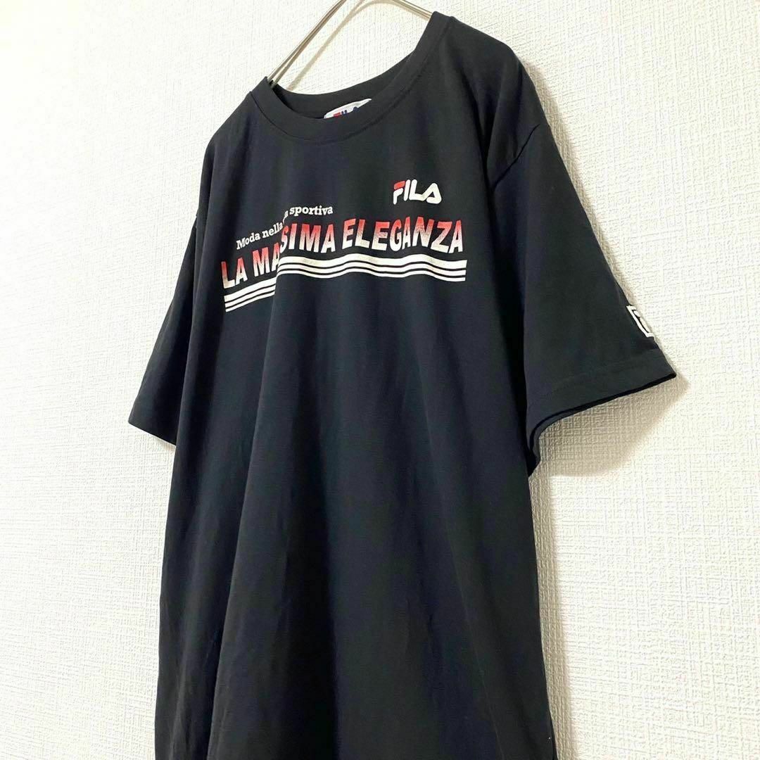 FILA(フィラ)のTシャツ 半袖 フィラ プリントロゴ 刺繍ロゴ M 綿 コットン メンズのトップス(Tシャツ/カットソー(半袖/袖なし))の商品写真