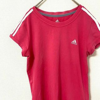 アディダス(adidas)のTシャツ 半袖 アディダス 刺繍ロゴ パフォーマンスロゴ スリーライン L(Tシャツ(半袖/袖なし))