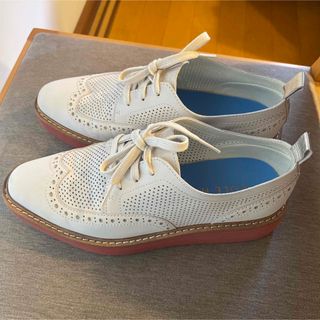 コールハーン(Cole Haan)の【美品】コールハン　羊皮　スニーカー　厚底(スニーカー)