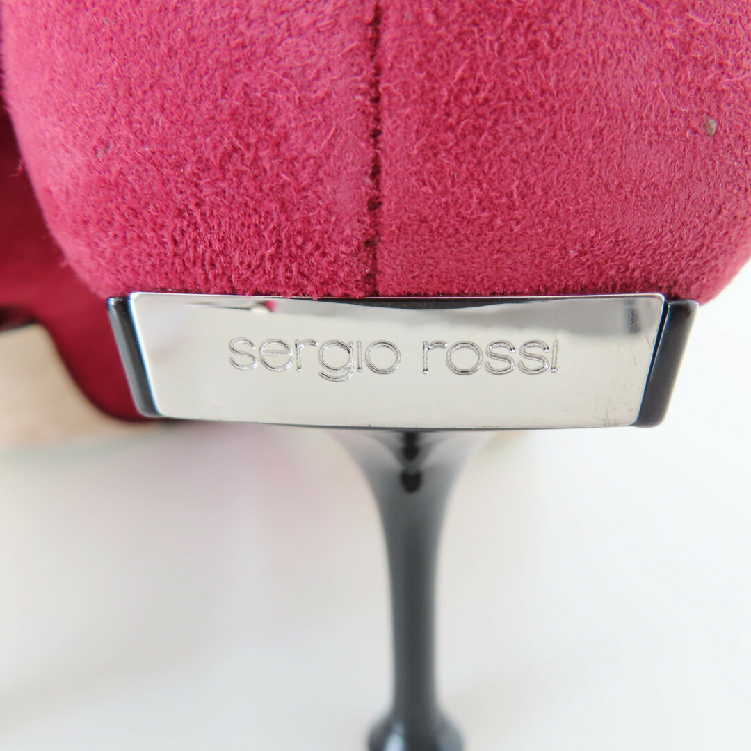 Sergio Rossi(セルジオロッシ)のK03 sergio rossi セルジオロッシ ポンテッドトゥ スエード パンプス 35 1/2 ボルドー レディースの靴/シューズ(ハイヒール/パンプス)の商品写真