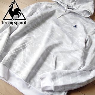 ルコックスポルティフ(le coq sportif)の美品 L ルコックスポルティフ メンズ パーカー グレー(パーカー)