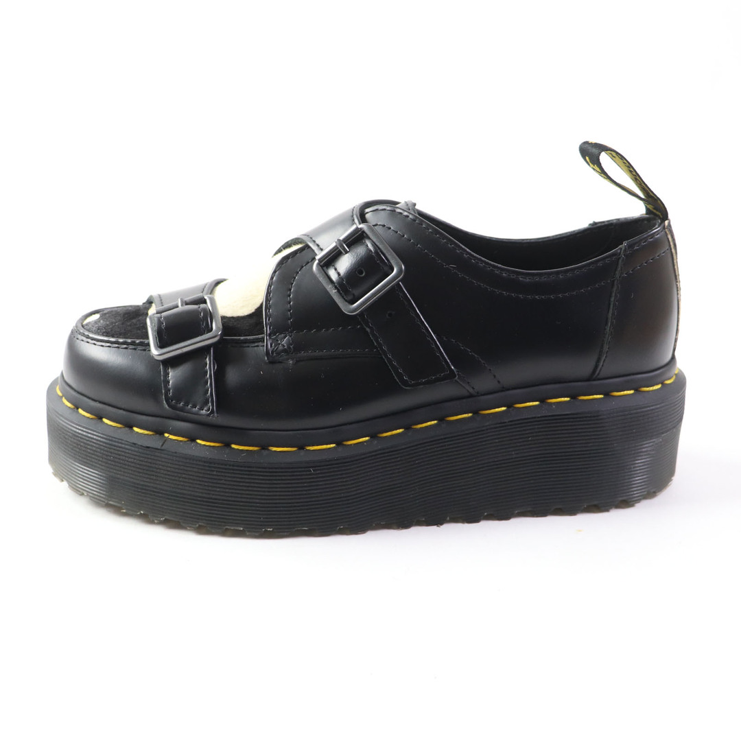 Dr.Martens(ドクターマーチン)の良品 Dr.Martens ドクターマーチン クアッドクリーパーズ シドニー DBL モンク ハラコ アニマル 厚底 レザーシューズ ブラック ホワイト UK5 レディース レディースの靴/シューズ(その他)の商品写真