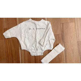 韓国子供服　ロンパース　レッグウォーマーセット