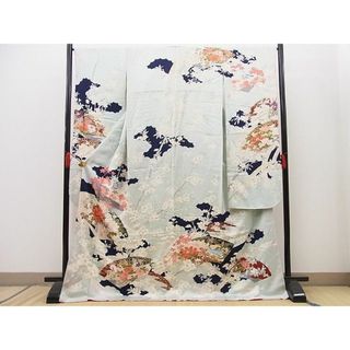 平和屋野田店■豪華振袖　地紙吉祥牡丹花文　金彩　逸品　n-pk5495(振袖)