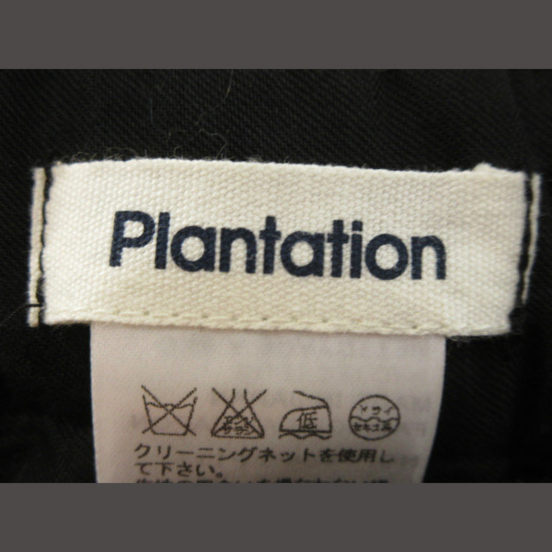 Plantation(プランテーション)のプランテーション ワイドパンツ コットン 麻 ウール ダークグレー M レディースのパンツ(その他)の商品写真