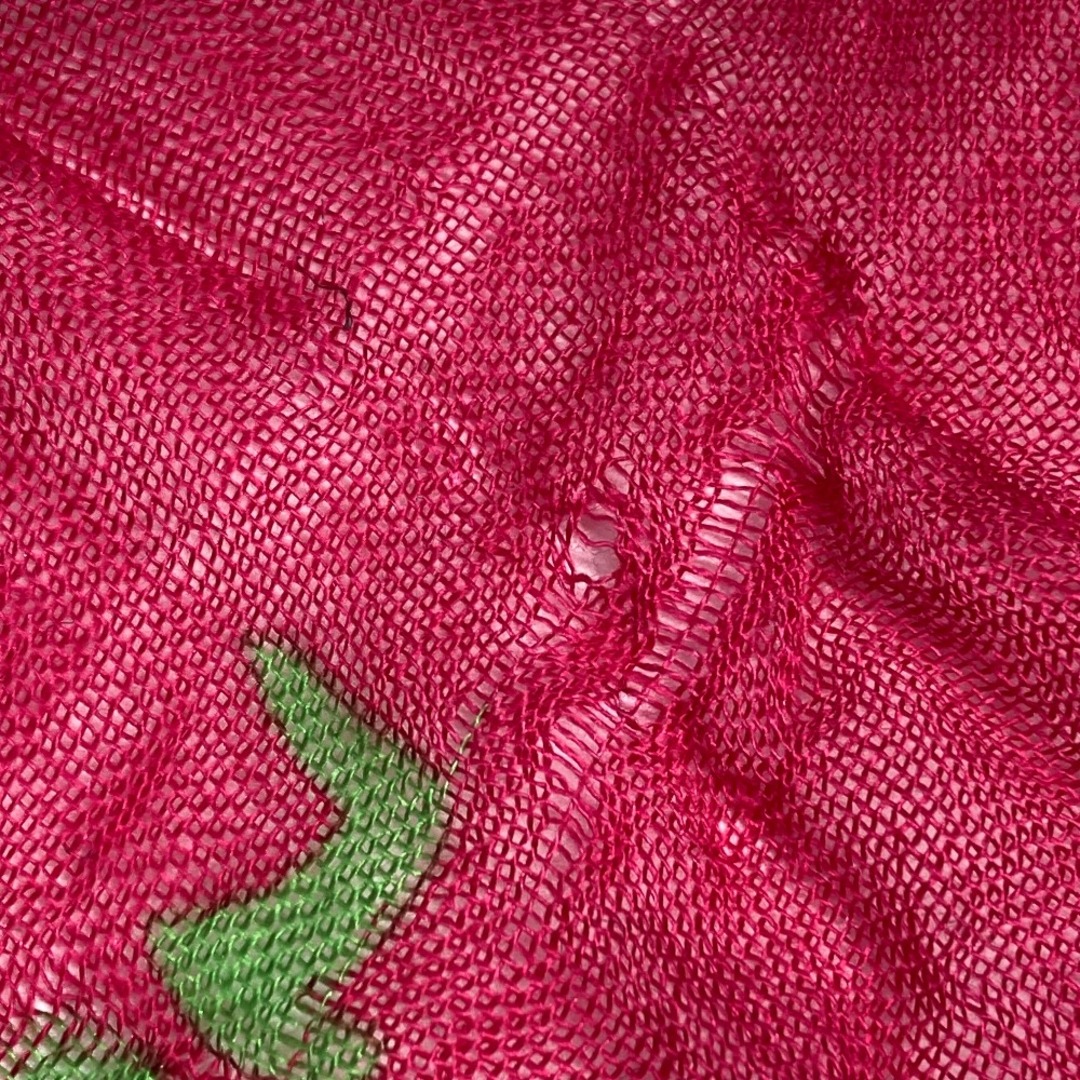 LOUIS VUITTON(ルイヴィトン)のルイヴィトン LOUIS VUITTON エトール ローズ グラフィティ M72379 ショール フリンジ 薔薇 ストール カシミヤ フューシャ ピンク レディースのファッション小物(ストール/パシュミナ)の商品写真