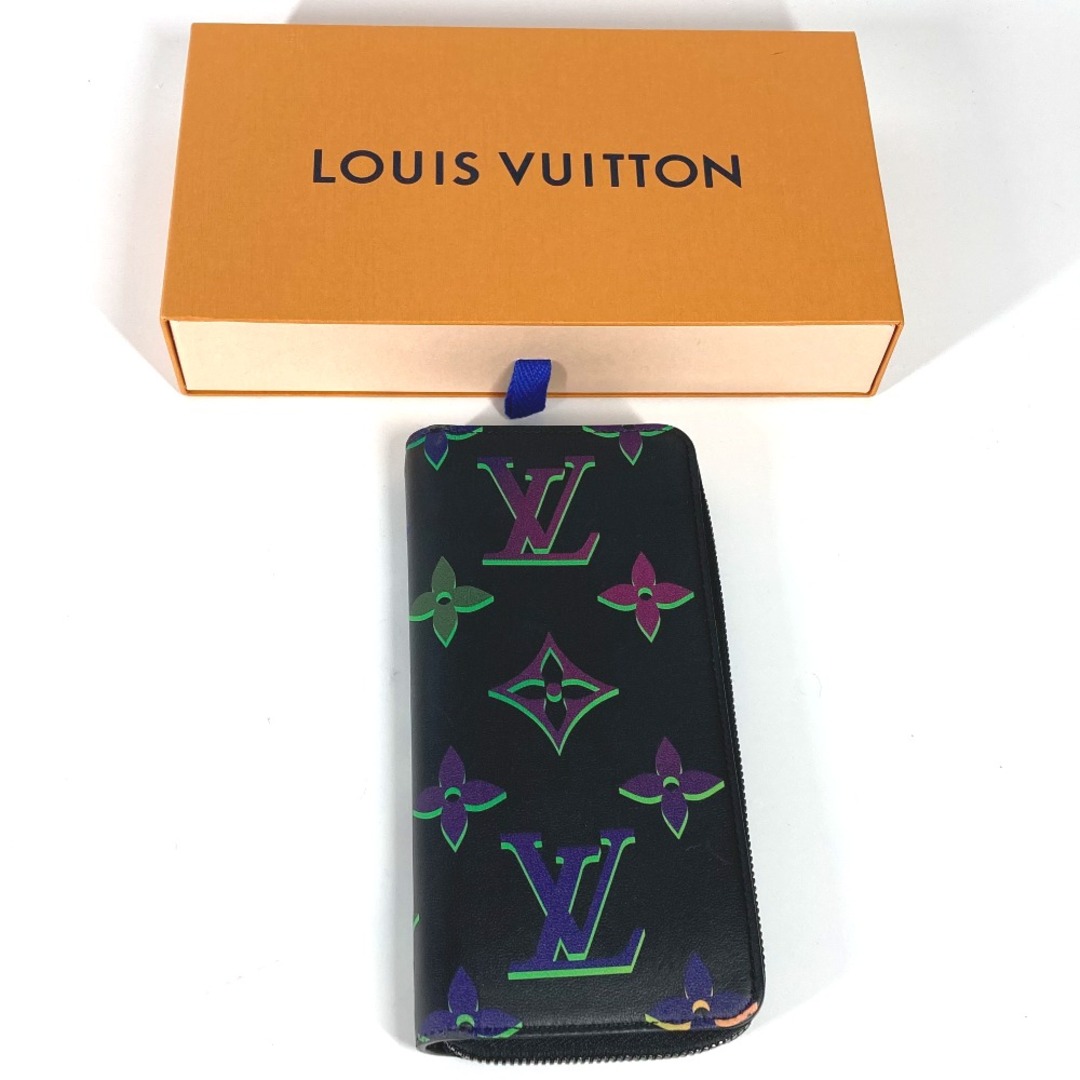 LOUIS VUITTON(ルイヴィトン)のルイヴィトン LOUIS VUITTON ジッピーウォレット ヴェルティカル M82368 モノグラム スポットライト ラウンドファスナー 長財布 レザー ブラック メンズのファッション小物(長財布)の商品写真