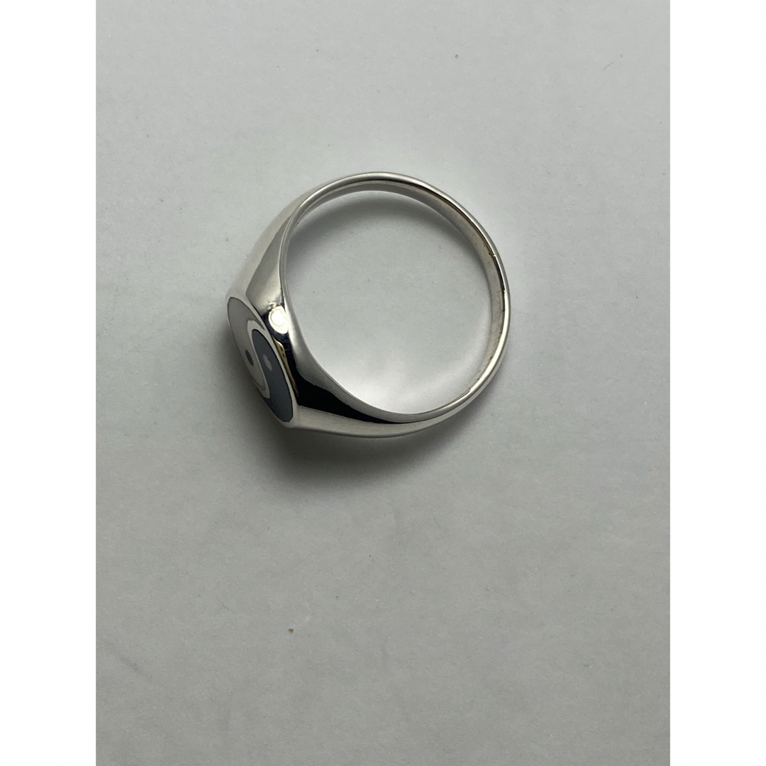 陰陽　オーバル　シグネット　風水　強運シルバー925印台12号銀指輪ギフトSキュ メンズのアクセサリー(リング(指輪))の商品写真