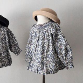 韓国子供服　antique pattern blouse 80