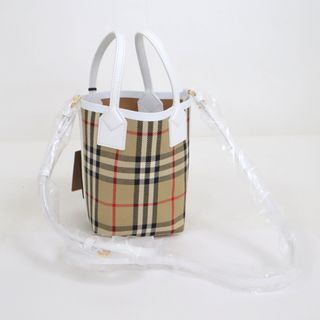 バーバリー(BURBERRY)の【BURBERRY】バーバリー ミニロンドン 2WAYバッグ ベージュ キャンバス 8072348/an0120ar(ハンドバッグ)