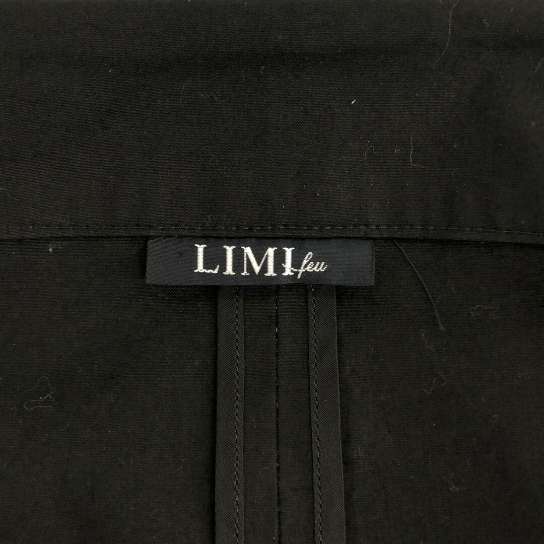 LIMI feu(リミフゥ)のLIMI feu リミフゥ 15AW コットンギャザーシャツワンピース ブラック S LY-D14-006 レディースのワンピース(ロングワンピース/マキシワンピース)の商品写真