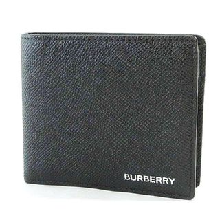 バーバリー(BURBERRY)のバーバリー BURBERRY 二つ折り財布 HIPFOLD グレイニーレザー 黒(折り財布)