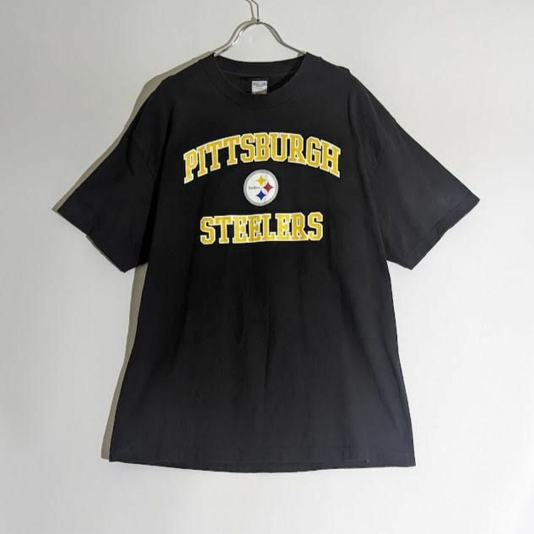 古着 Tシャツ アメカジ プリント NFL アメフト スティーラーズ 黒 メンズのトップス(Tシャツ/カットソー(半袖/袖なし))の商品写真