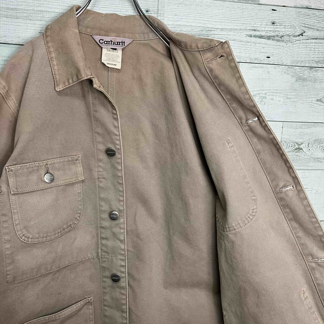 carhartt(カーハート)のカーハート ダック素材 ロゴタグ 4ポケット USAサイズ ワーク カバーオール メンズのジャケット/アウター(カバーオール)の商品写真