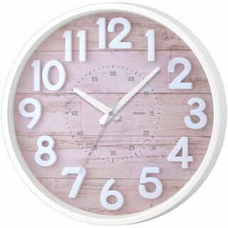 【色: ピンク】MAG(マグ) 掛け時計 アナログ クレープ 静音 連続秒針 立(置時計)