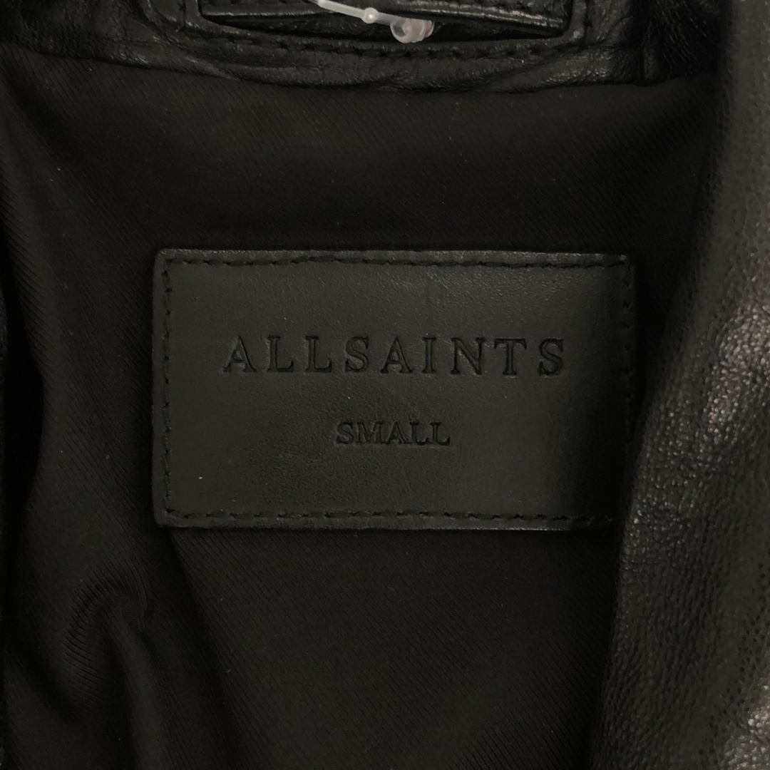 ALLSAINTS オールセインツ SORA BIKER シープレザーダブルライダースジャケット ブラック S メンズのジャケット/アウター(ライダースジャケット)の商品写真