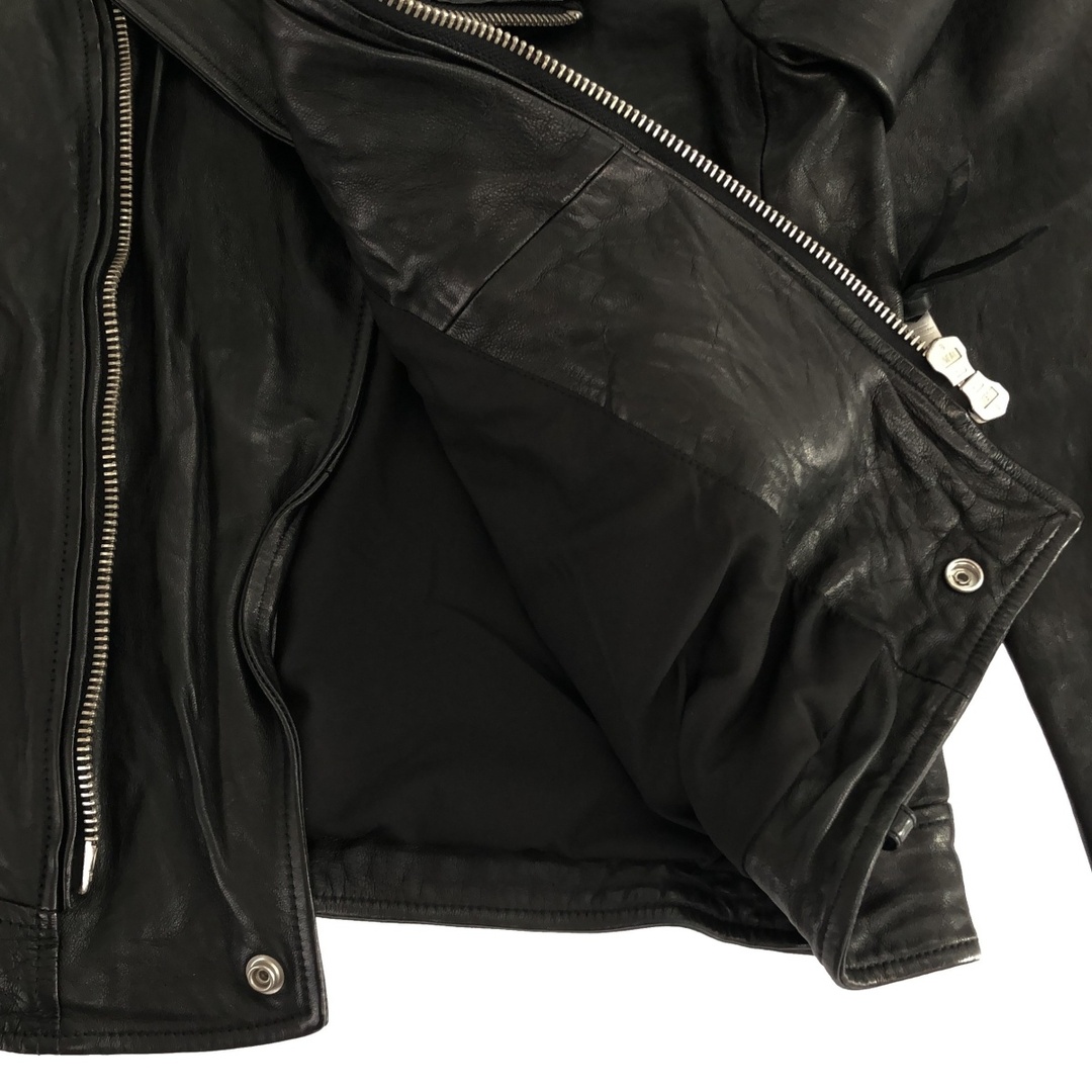 ALLSAINTS オールセインツ SORA BIKER シープレザーダブルライダースジャケット ブラック S メンズのジャケット/アウター(ライダースジャケット)の商品写真