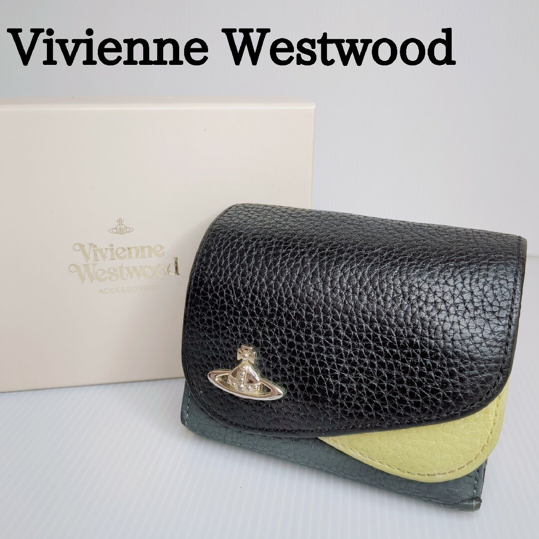 Vivienne Westwood(ヴィヴィアンウエストウッド)のヴィヴィアンウエストウッド 折り財布 ダブルフラップ バイカラー レディースのファッション小物(財布)の商品写真