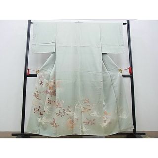 平和屋野田店■京友禅作家　山科春宣　色留袖　草花文　逸品　n-kg5879(着物)