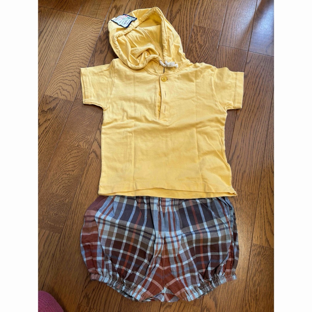 BeBe(ベベ)のbebe セットアップ　80センチ キッズ/ベビー/マタニティのキッズ服男の子用(90cm~)(Tシャツ/カットソー)の商品写真