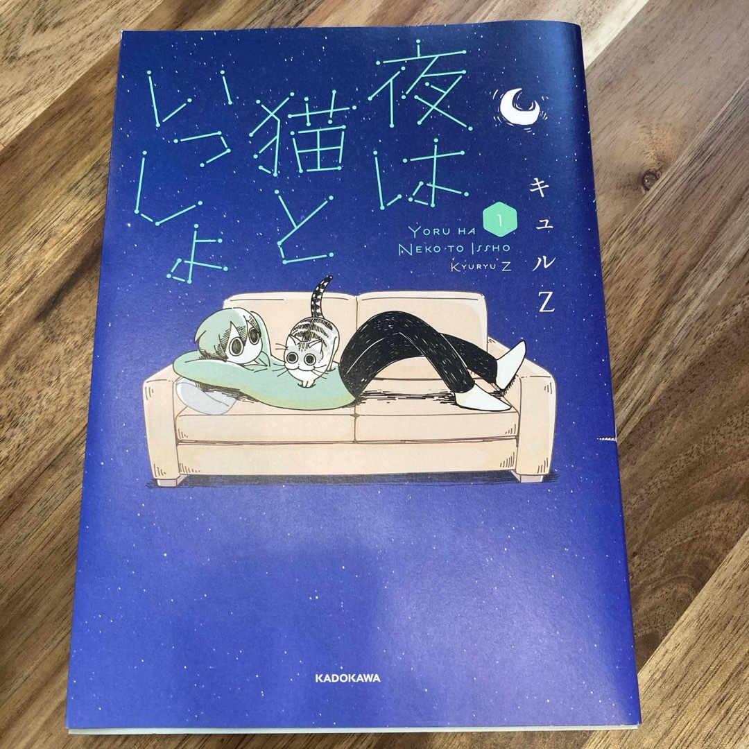 角川書店(カドカワショテン)の夜は猫といっしょ エンタメ/ホビーの漫画(その他)の商品写真