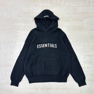 フィアオブゴッド(FEAR OF GOD)のFOG フィア オブ ゴッド エッセンシャルズ ロゴ ニット フーディー XL(パーカー)