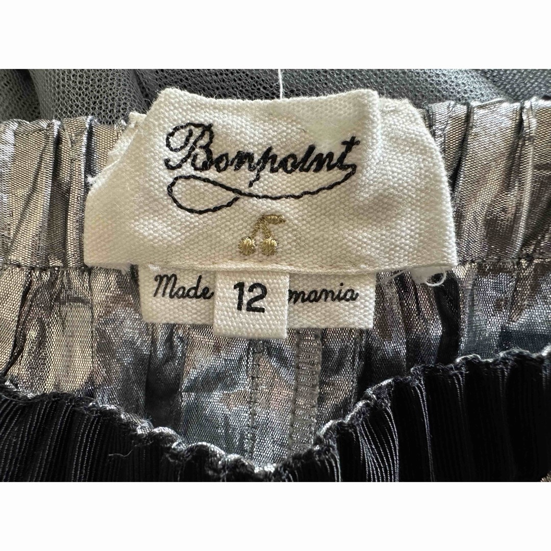 Bonpoint(ボンポワン)のボンポワン　プリーツメタリックスカート　12y キッズ/ベビー/マタニティのキッズ服女の子用(90cm~)(スカート)の商品写真
