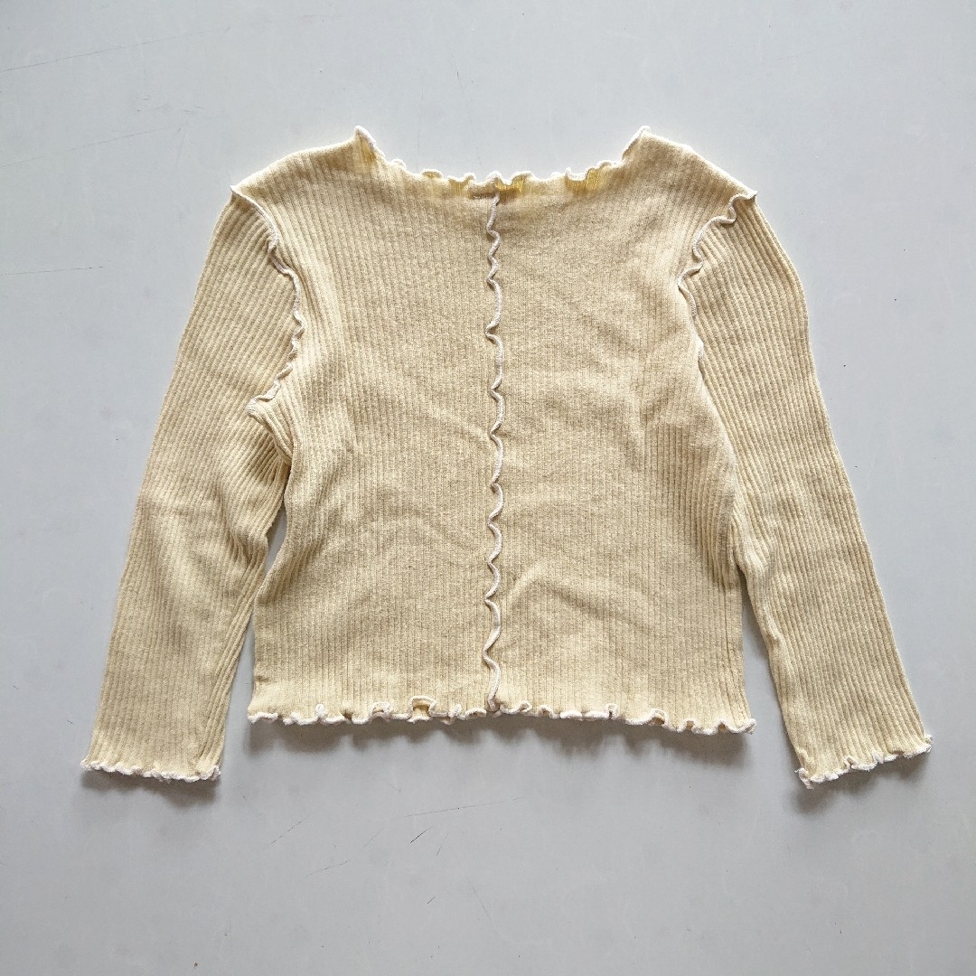 petit main(プティマイン)のpetit main ☆ テレコメロー長袖Ｔ キッズ/ベビー/マタニティのキッズ服女の子用(90cm~)(Tシャツ/カットソー)の商品写真