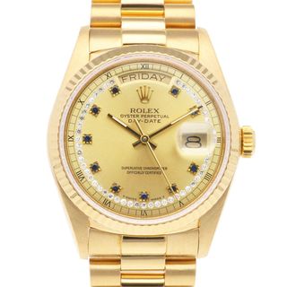 ロレックス(ROLEX)のロレックス デイデイト オイスターパーペチュアル 腕時計 時計 18金 K18イエローゴールド 18038LS 自動巻き メンズ 1年保証 ROLEX  中古(腕時計(アナログ))