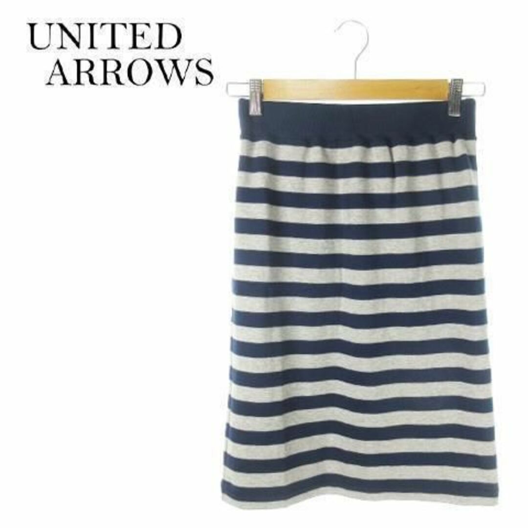 UNITED ARROWS(ユナイテッドアローズ)のユナイテッドアローズ スカート ひざ丈 ボーダー 36 220831AO19A レディースのスカート(ひざ丈スカート)の商品写真