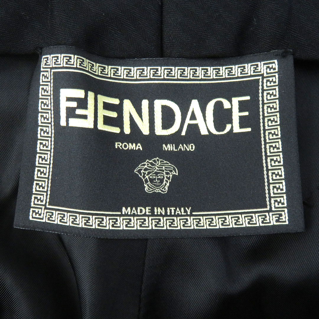 FENDI(フェンディ)の未使用品 FENDI Versace フェンディ ヴェルサーチ 22SS 1004748 FENDACE フェンダーチェ パッチワーク フレア デニムパンツ ブルー 36 イタリア製 正規品 レディース レディースのパンツ(デニム/ジーンズ)の商品写真