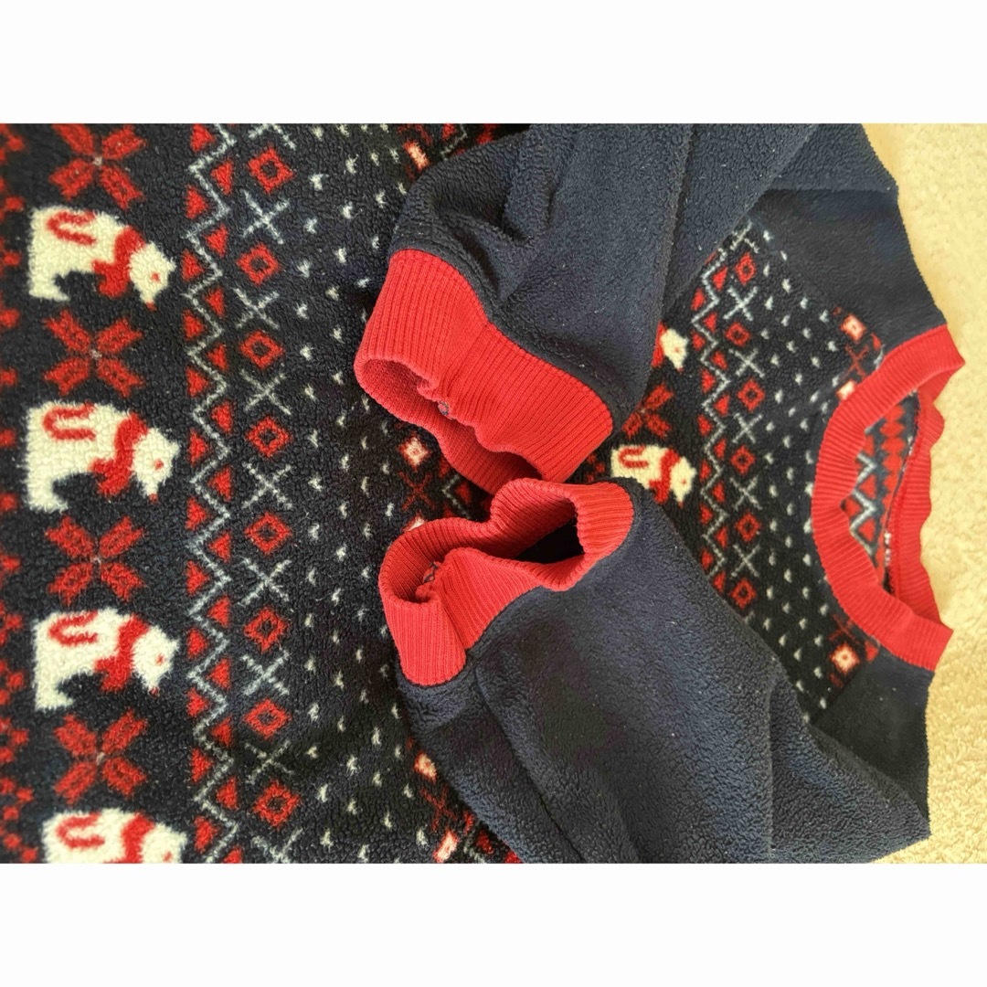 トップス　フリースパジャマ キッズ/ベビー/マタニティのベビー服(~85cm)(トレーナー)の商品写真