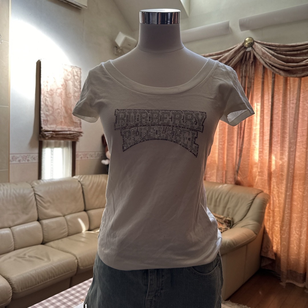 BURBERRY BLUE LABEL(バーバリーブルーレーベル)のBurberry Blue label スパンコールＴシャツ レディースのトップス(Tシャツ(半袖/袖なし))の商品写真