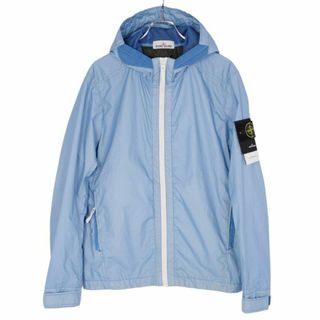 ストーンアイランド(STONE ISLAND)の美品 ストーンアイランド STONE ISLAND ジャケット MEMBRANA 3L TC ブルゾン フード付き ジップアップ ナイロン アウター メンズ L ブルー(ナイロンジャケット)