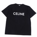 美品 セリーヌ CELINE Tシャツ カットソー ショートスリーブ ロゴ コッ