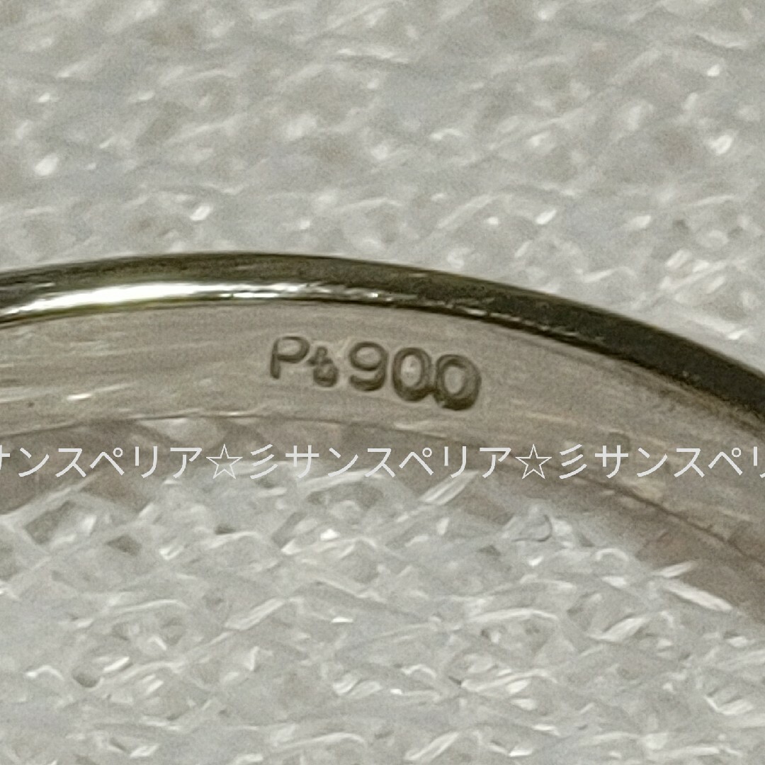 Pt900 オレンジサファイア1.052ctとダイヤモンド0.34ctのリング レディースのアクセサリー(リング(指輪))の商品写真