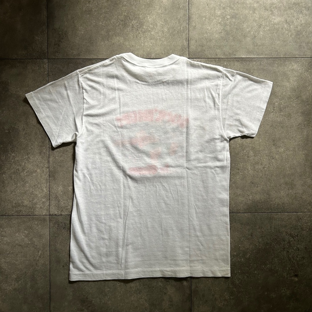 80s ヴィンテージtシャツ USA製 L ホワイト グッドプリント メンズのトップス(Tシャツ/カットソー(半袖/袖なし))の商品写真
