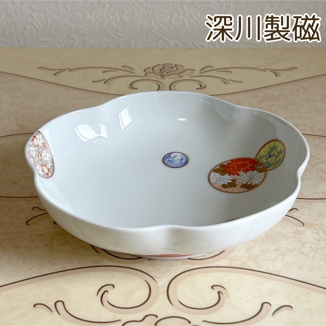 深川製磁 寿赤絵 梅型 5個セット 未使用 - 食器 深川製磁 寿赤絵 梅型 5個セット 未使用 - 食器