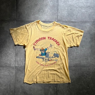 80s ヴィンテージtシャツ USA製 イエロー L相当(Tシャツ/カットソー(半袖/袖なし))